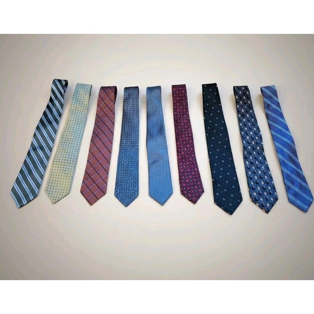 9 Jos A Bank Silk Tie Necktie LOT Reserve Executive Signature Traveler 1905 USA